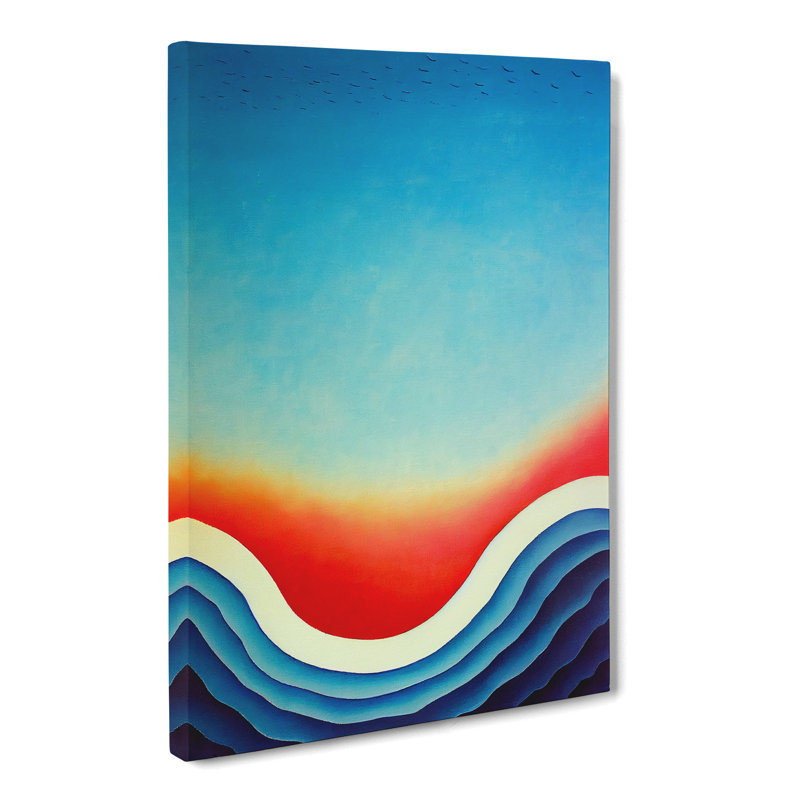 Abstract Beach Vol.2 - Wrapped Canvas, 50cm H x 35cm W x 3cm D