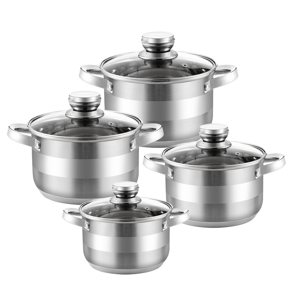 House Roland Pots HAUS ROLAND Stainless Steel Cooking Pot Set 2.21-qt. (2.1 L)/2.95-qt ...