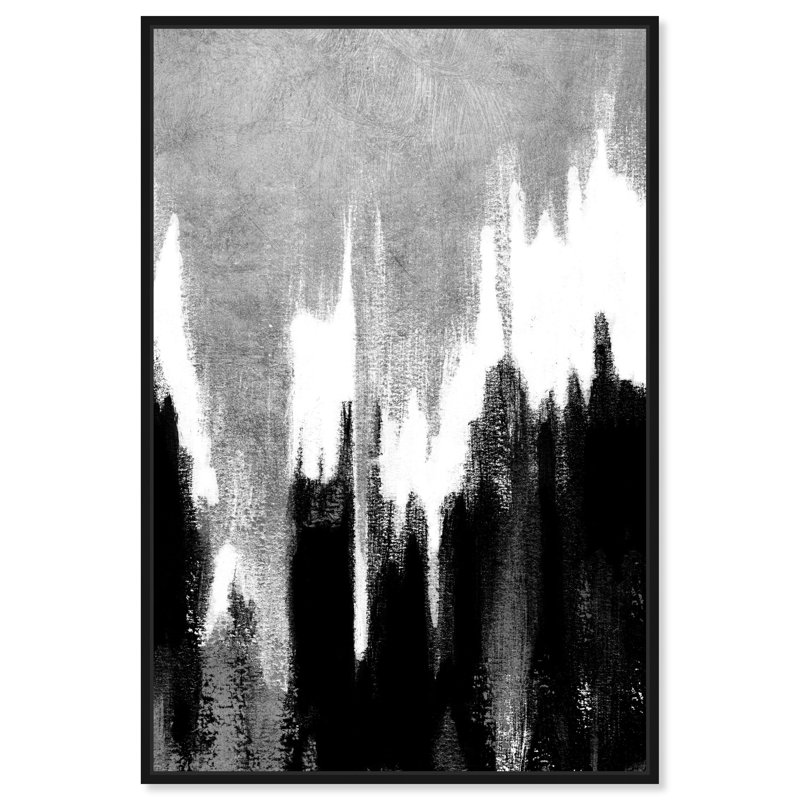 Adore argent - reproduction d'art sur toile, H 45 po x l 30 po, Toile avec cadre noir