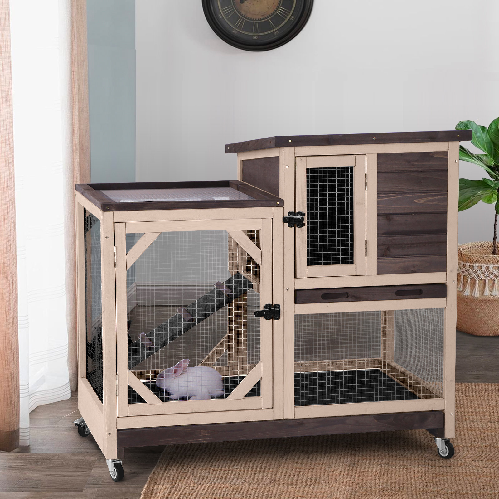Tucker Murphy Pet™ Weather Resistant Portable Rabbit Hutch with Ramp ...