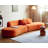 132" Curved Sofa With Throw Pillows-436553621