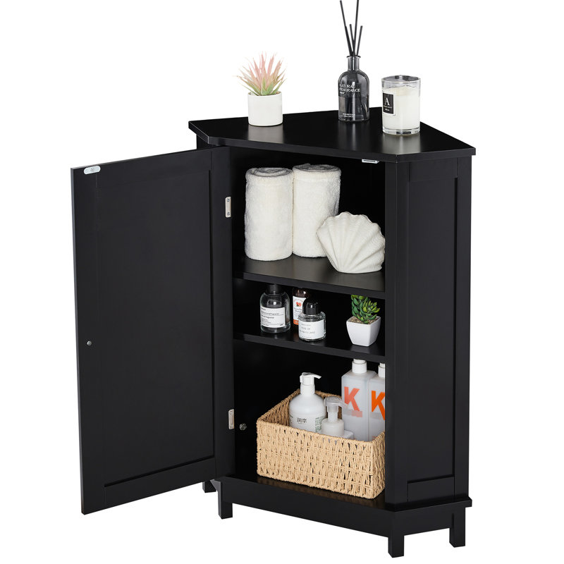 Armoire de salle de bain ajustable, Noir