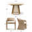 4 - Person Dining Table Sets With Extendabe Oval Table & 4 Chenille Upholstered Armchairs-430864536