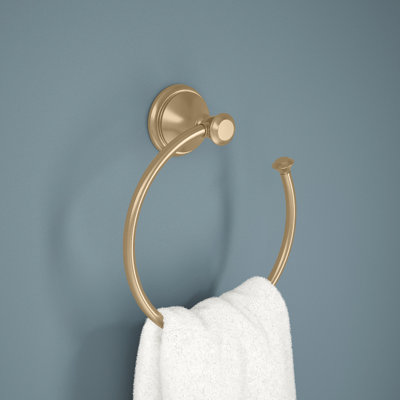 Cassidy Wall Mount Round Open Towel Ring Bath Hardware Accessory in Venetian Bronze