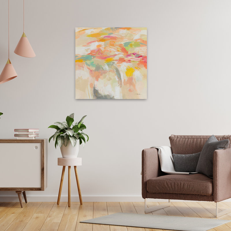 Summer Solstice, art abstrait contemporain, H 24 po x l 24 po
