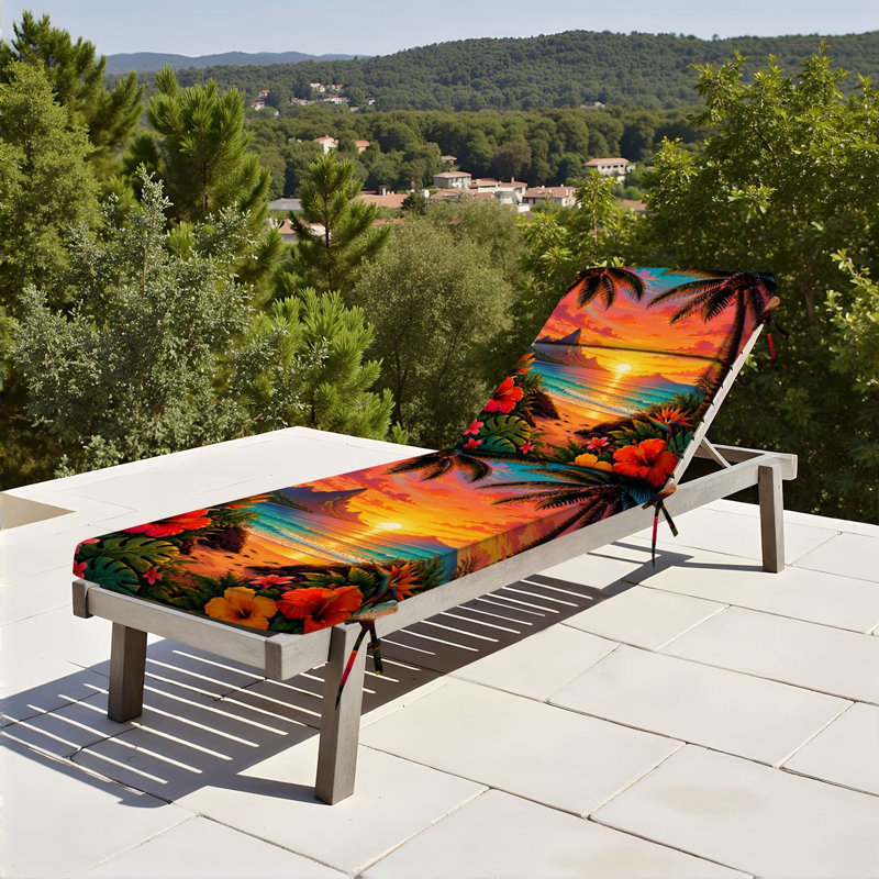 Coussin de patio d'extérieur pour l'intérieur 3 po Vibrant Tropical Sunset