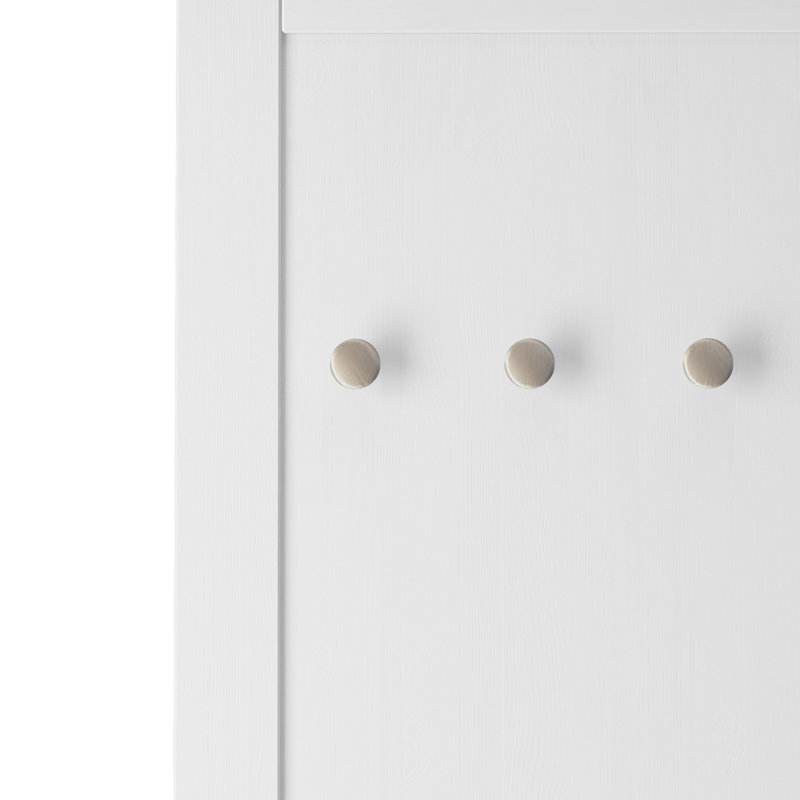 Harry 8 - Hook Panel Accessories, White / Oak