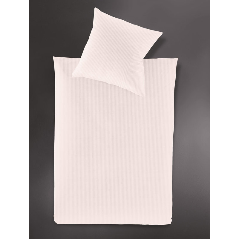 Lumen 2 Piece Duvet Cover Set, 155 x 200cm - 1 Pillowcase (80 x 80 cm), Light pink