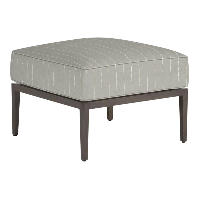 Santa Barbara Ottoman with Cushion, Welt, Verona Silver