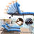 Set of 2 Outdoor Wicker Chaise Lounge Chair with Adjustable 6 Position Backrest, Wheels, Thickened Cushion & Pillow-1322667817