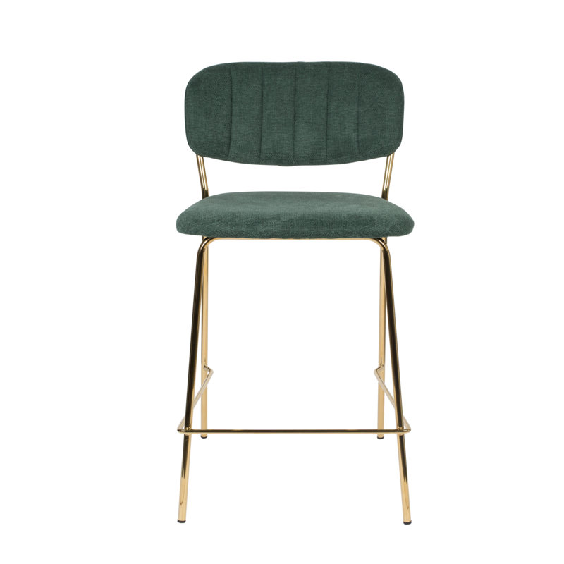 Jolien 26'' Counter Stool, Gold/Dark Green, Dark Green