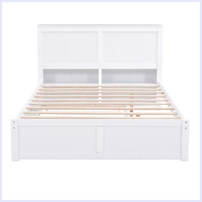 Lit plateforme avec rangement moderne et gigogne