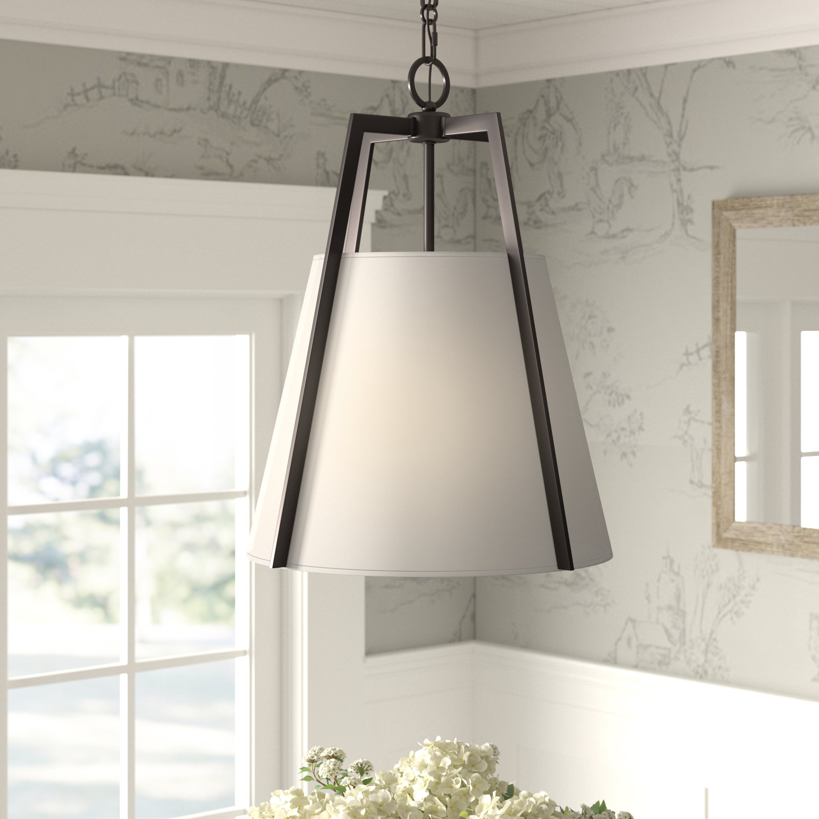 Joy Dimmable 3-Light Pendant, Bronze