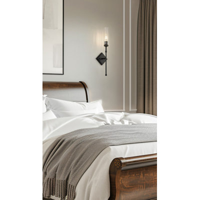 Esme 23.75 inch Matte Black 1 Light Wall Sconce