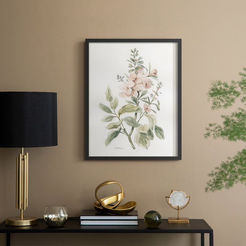 «Flea Market Botanical II», reproduction encadrée - bois massif, Noir, noir, noir, noir, H 21 po x l 17 po
