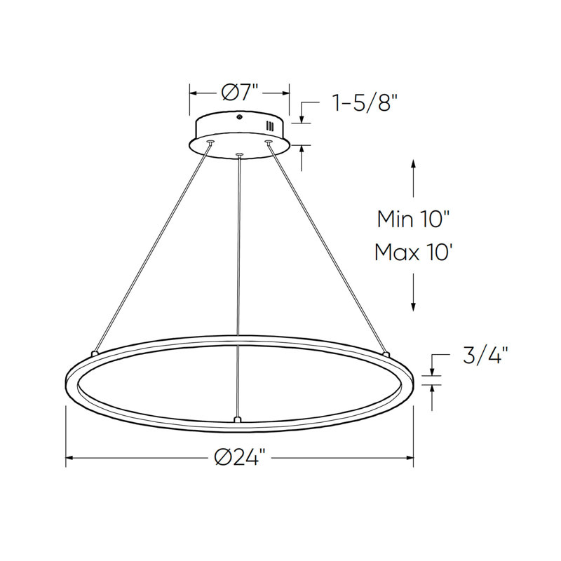 Luminaire suspendu géométrique 1 lumière DEL Lanah, Noir