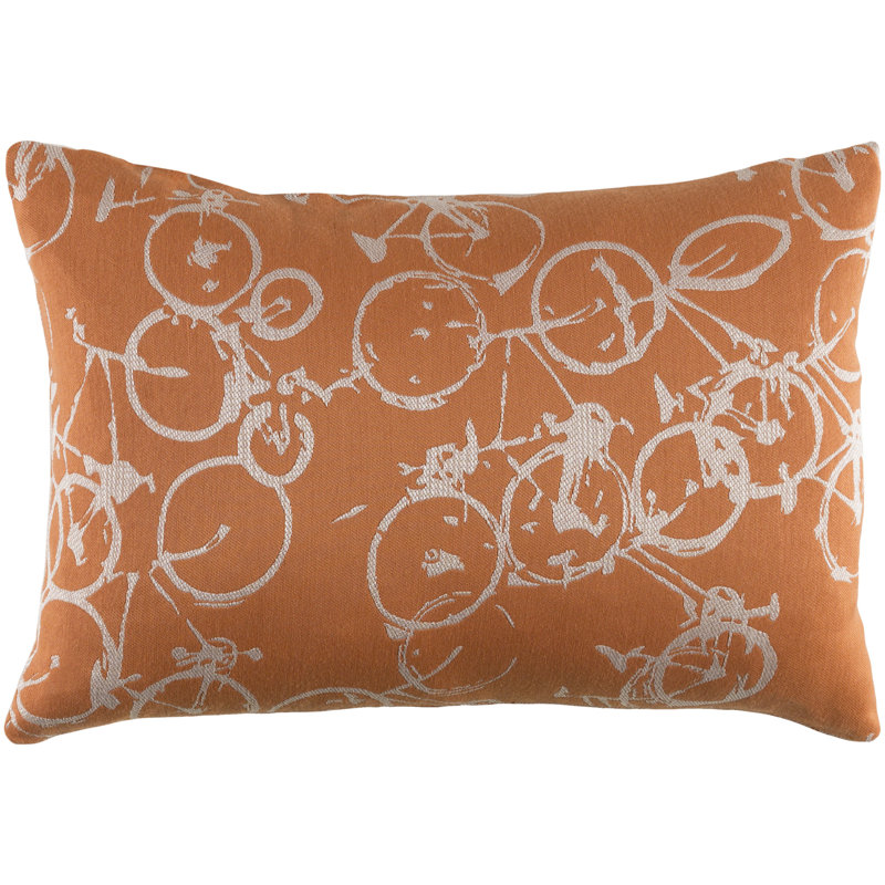 Pedal Power Lumbar Pillow, Orange/Neutral