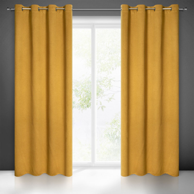 Gutam Blackout Curtain, Yellow