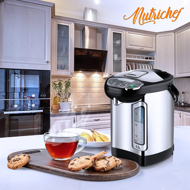 Nutrichef NCHUB24 Electric Water Boiler Warmer 4L Stainless Steel Dispenser