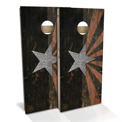 Arizona Flag Rustic Cornhole Board Set | Includes (2) Boards, (8) Bags & Optional Accessories
