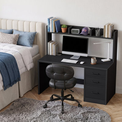 Computer Desk With Drawers & Hutch Shelves