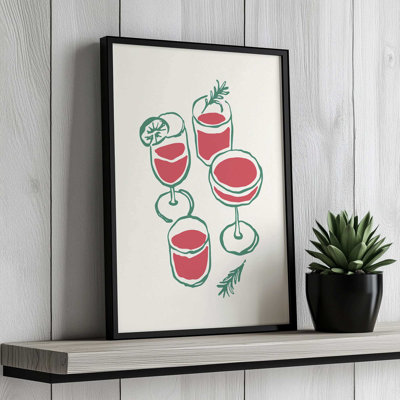 Reproduction d'art sur toile, "Christmas cocktail" par April Lane