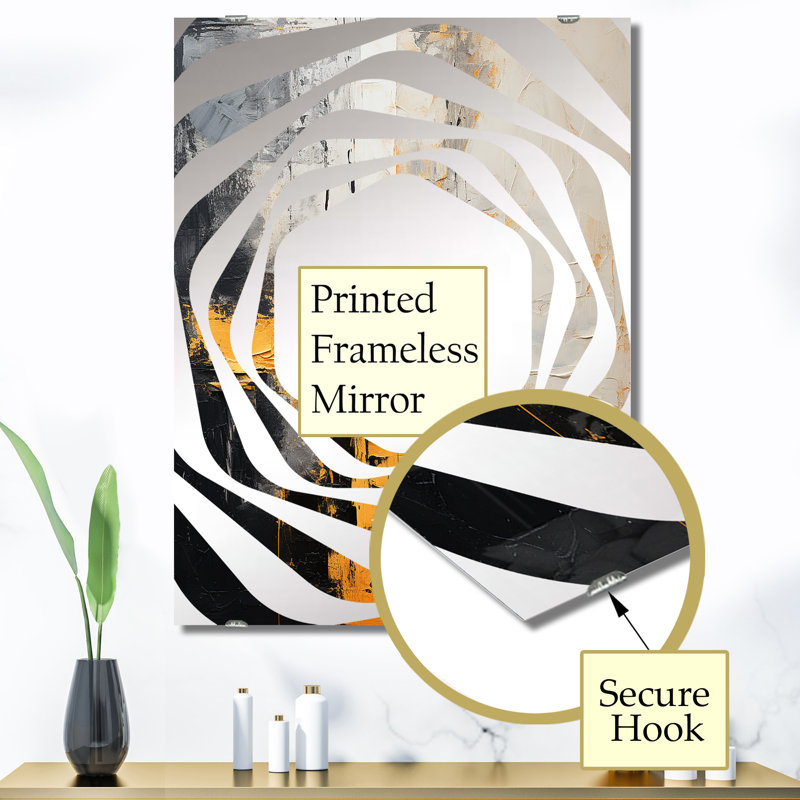 Lauderdale - Miroirs muraux décoratifs à collage abstrait MIR131607, 40 po x 30 po