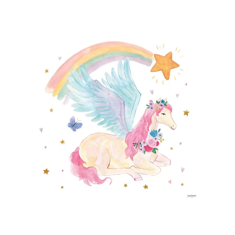 Magical Friends II Butterfly by Jenaya Jackson - Wrapped Canvas Gallery-Wrapped Canvas Giclée, 30.48cm H x 30.48cm W