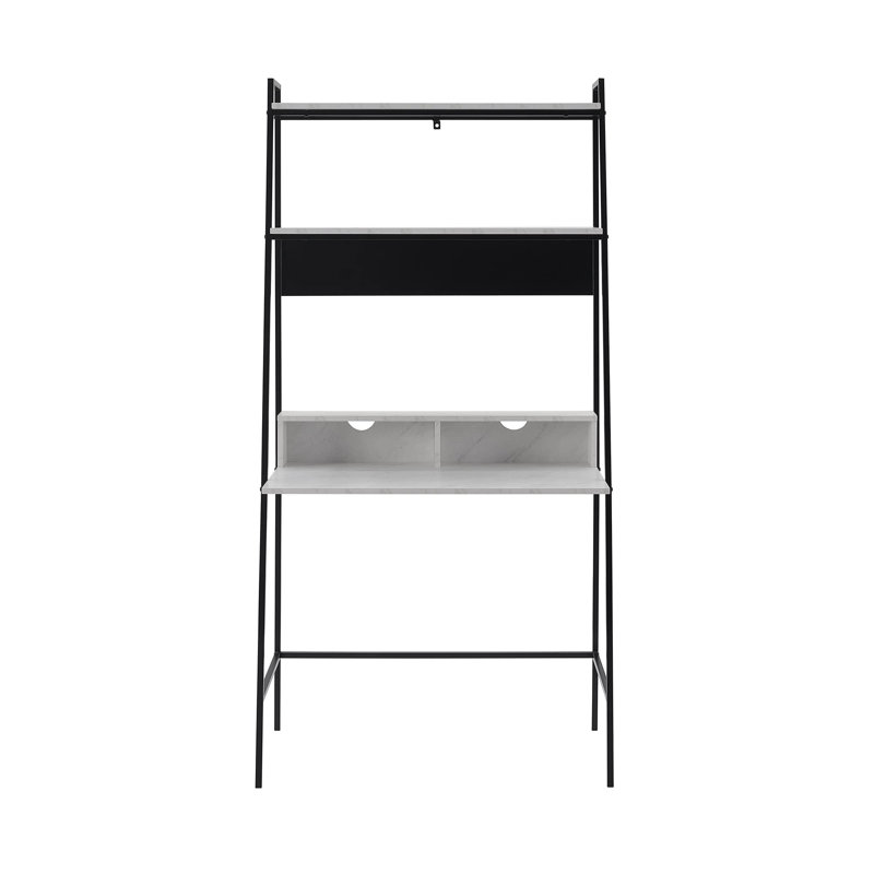 Ketan Leaning / Ladder Desk, Marble White