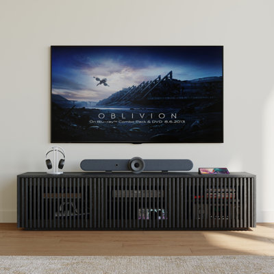 Hiramani Mid-Century Modern TV Stand, Fully Assembly