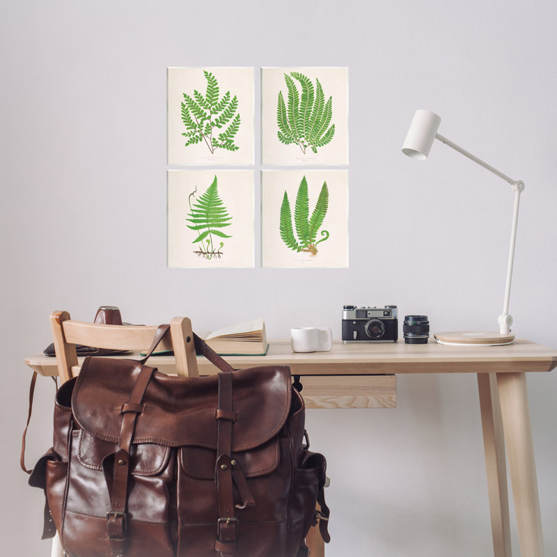 Plaque murale Subtle Green Fern Branches, design par Phillipa Katz
