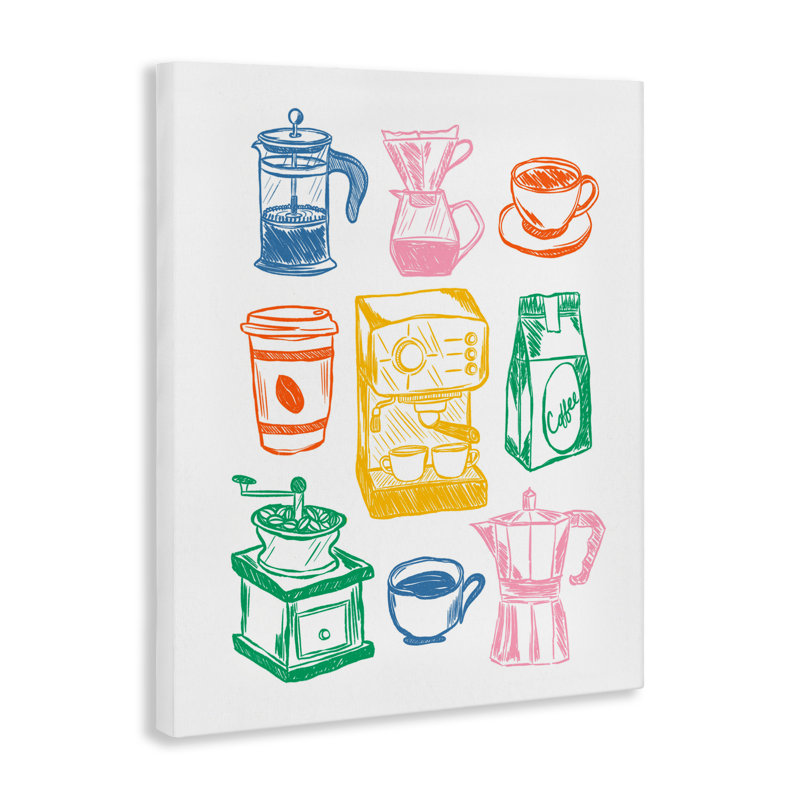 Rainbow Coffee Icon, conception de JJ Design House LLC, H 20 po x l 16 po