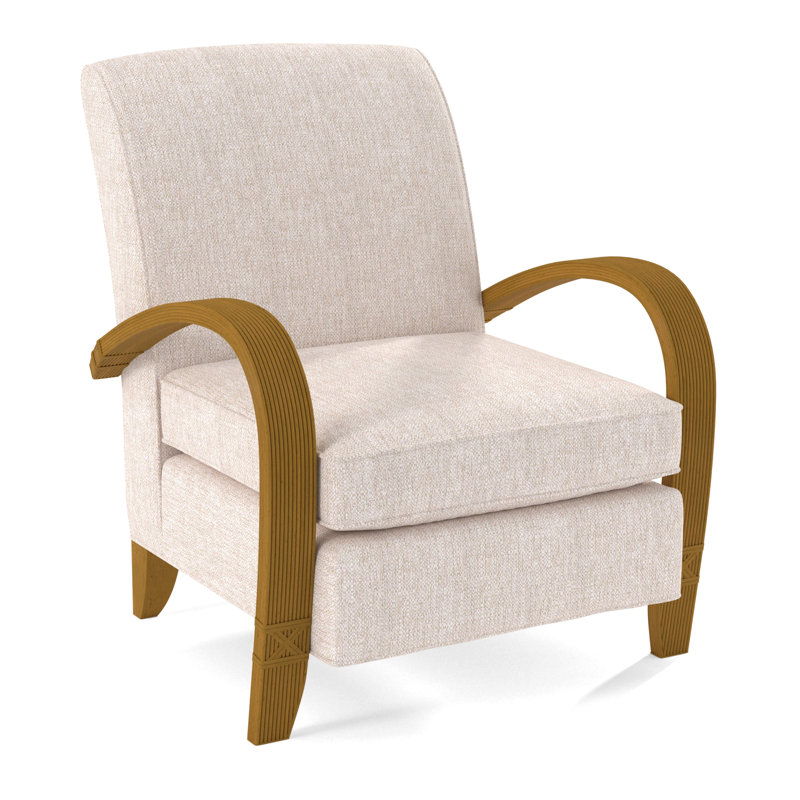 Vero Armchair, White Sugar Performance; 0863-91, Nickel
