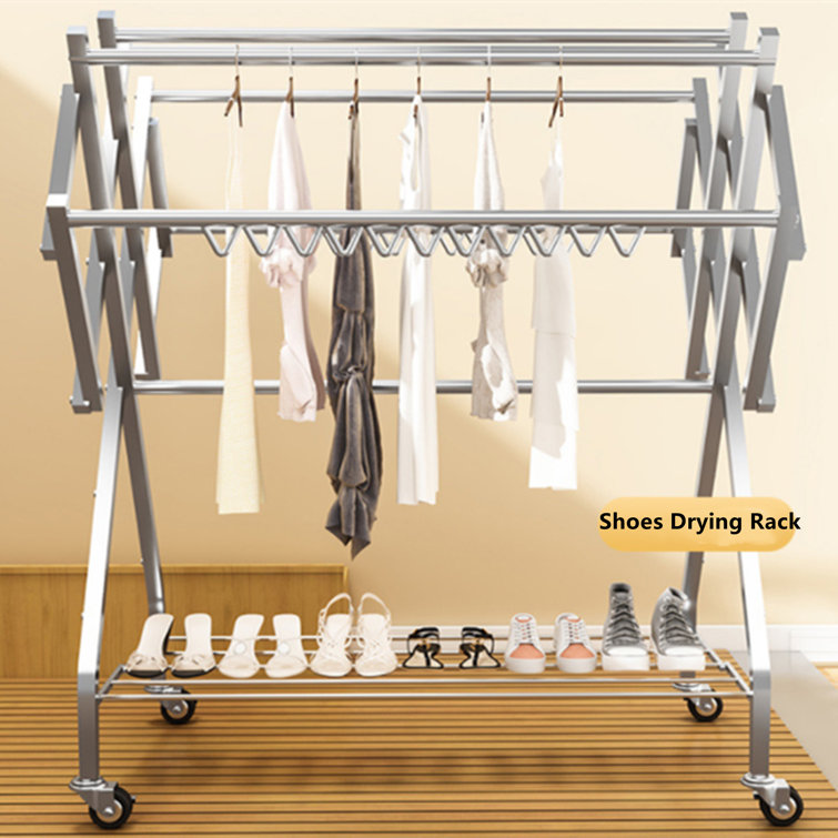 Rebrilliant Heliodoro Stainless Steel Foldable X-Frame Drying Rack