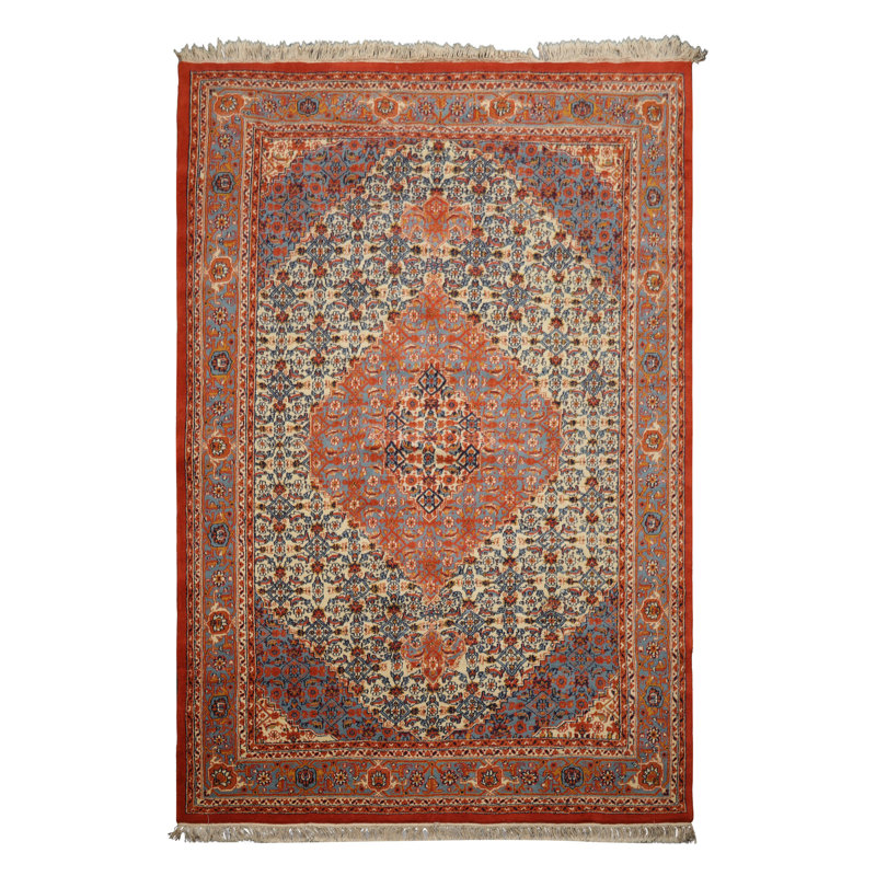 Tapis Serapi traditionnel en laine noué à la main 6 x 9 po Serapi