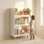 Bibliothèque à 3 niveaux, organisateur de livres et armoire de rangement pour jouets, blanc