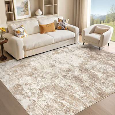 Tapis abstrait lavable rétro, tapis résistant aux taches pour les endroits très passants