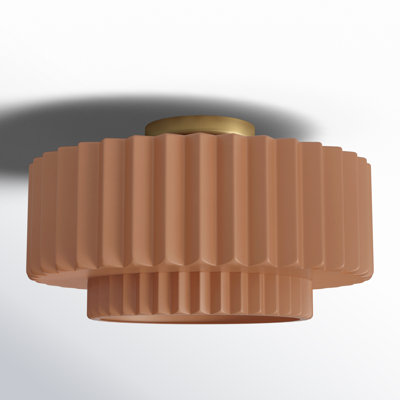 Single Light Ceramic LED Semi Flush Mount