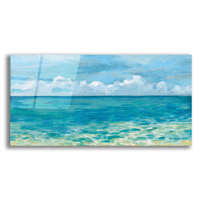 «Caribbean Sea Reflections» par Silvia Vassileva, art mural en verre acrylique
