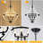 5-Light White Wood Chandeliers