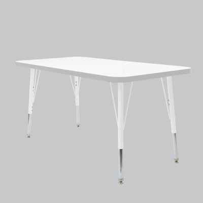 Rectangle Thermofused Activity Table with Adjustable Standard Swivel Glide Legs