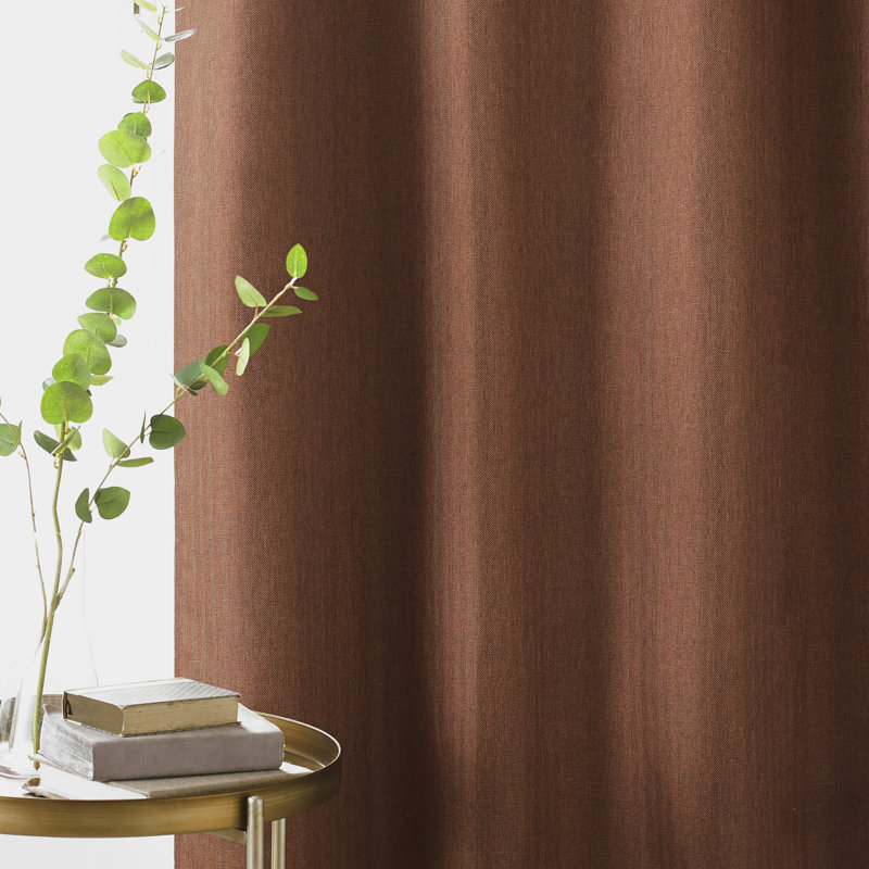 Blackout Curtain Pair, Orange, 168 W x 137 D cm