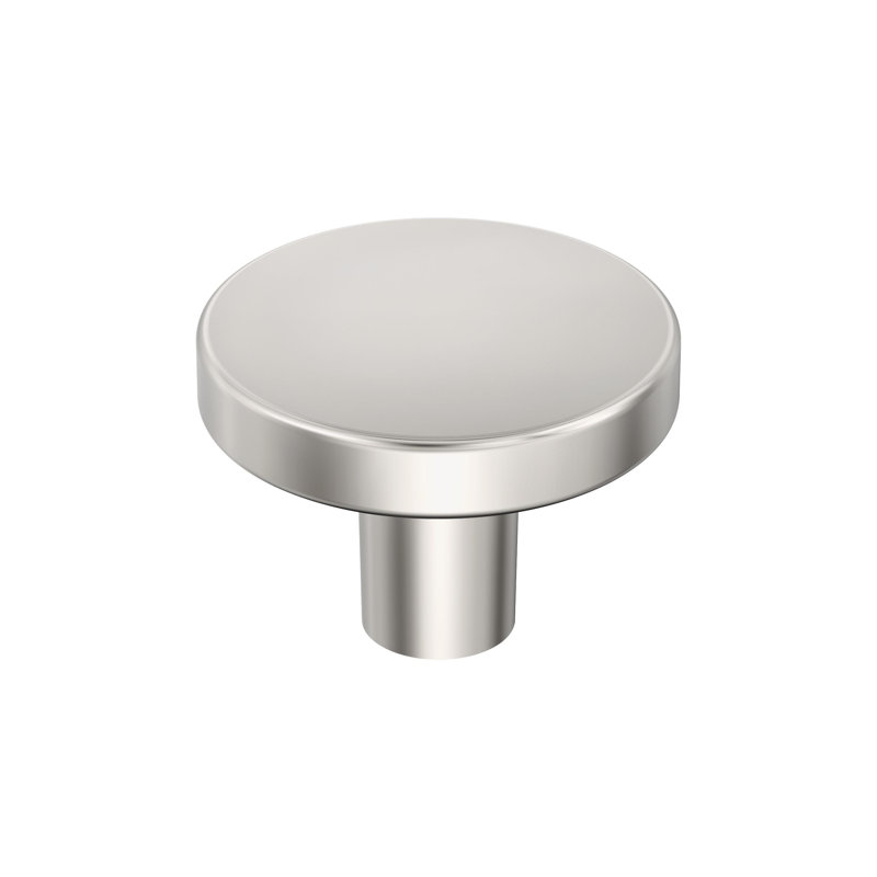 Poignée ronde pour armoire - Basics by Wayfair ™, Nickel poli, 10