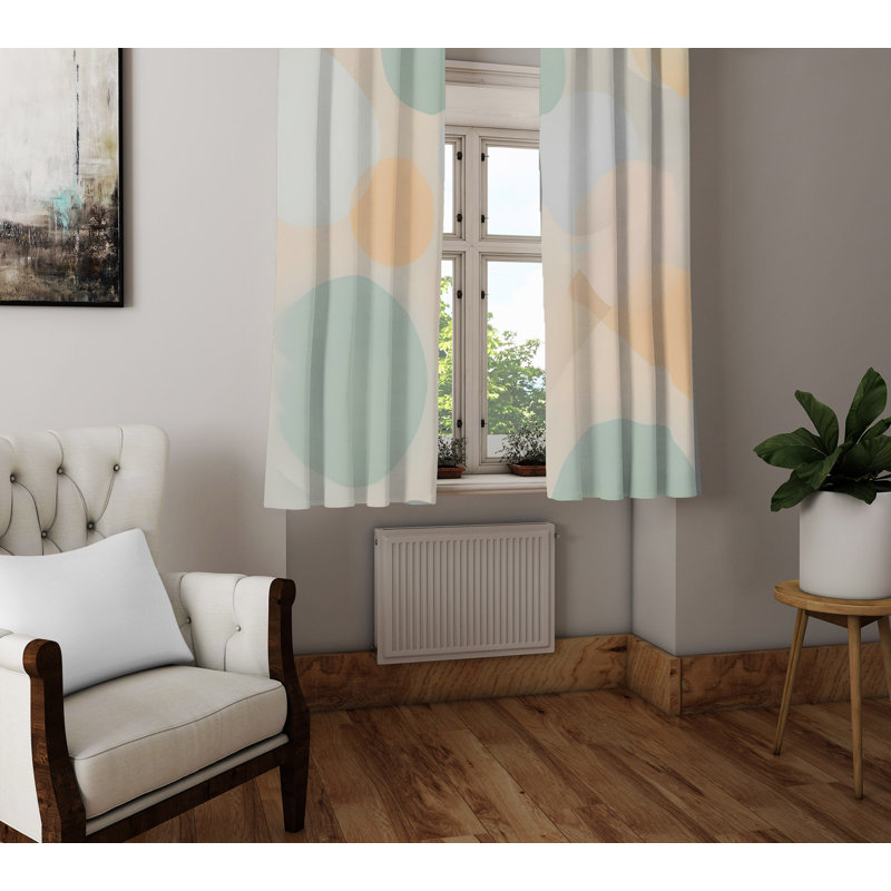 Beitske Semi Sheer Curtain Pair, 40" W x 82" L