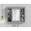 Armoire de rangement murale de salle de bain 35 po x 28 po, armoire à pharmacie, armoire de salle de bain moderne avec miroir, armoire à miroir avec 6 tablettes ouvertes-1476457538