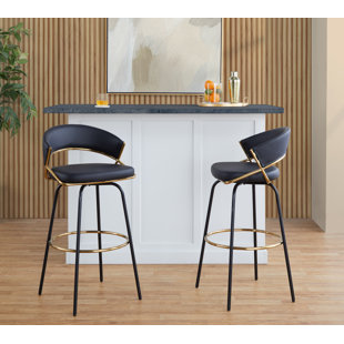 Jie 30" Fixed-Height Barstool - Set Of 2