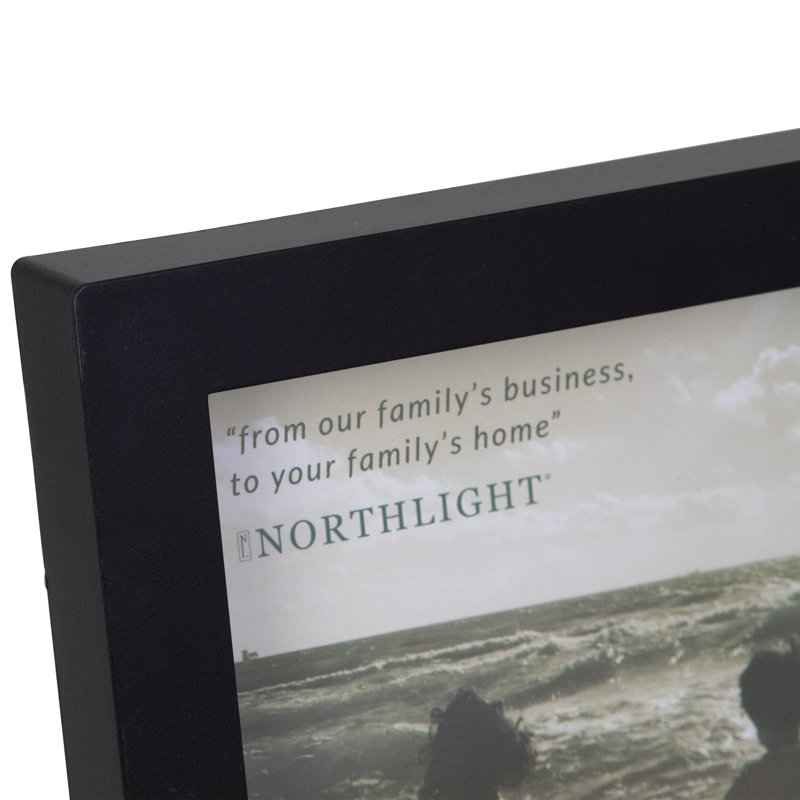 8.25" Classical Rectangular 5" x 7" Photo Picture Frame with Easel Back - Matte Black