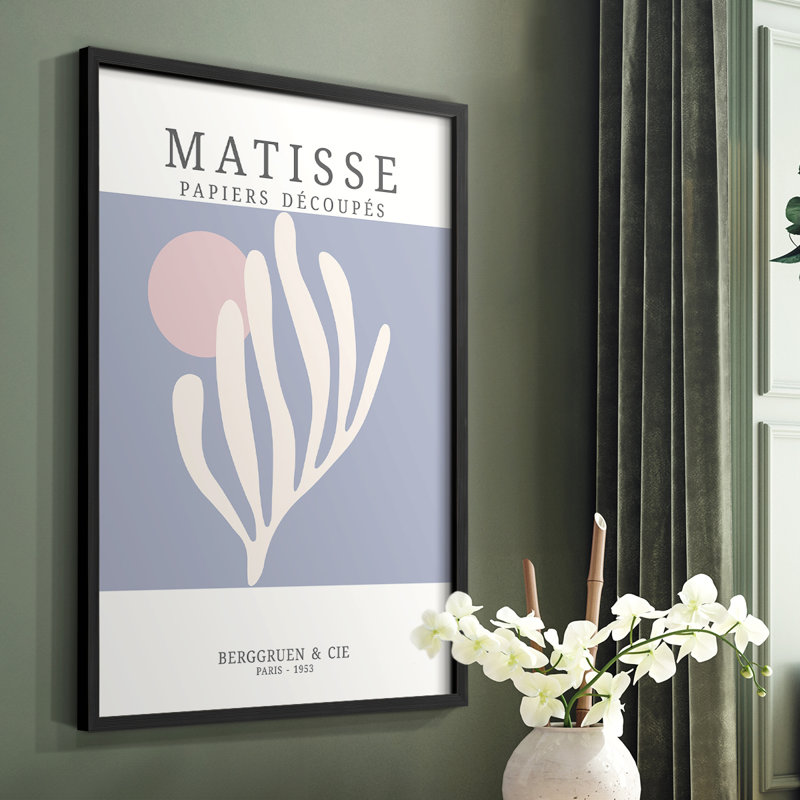 Matisse CDXXXVIII Framed Print - Solid Wood, Black Single Picture Framed, 20" H x 16" W