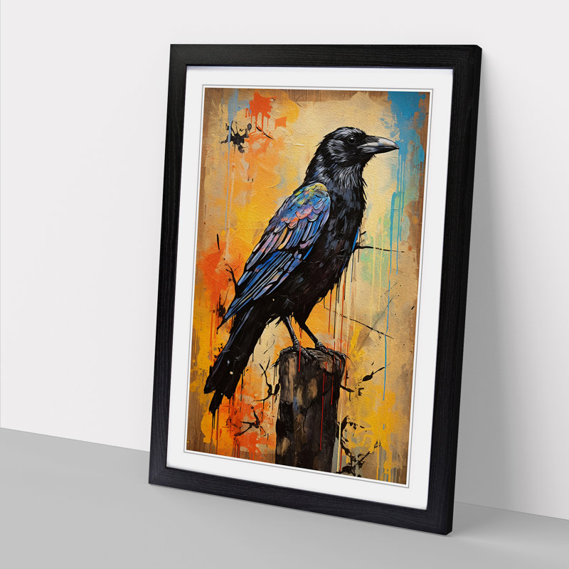 Single Picture Frame Print on Wood, Black Framed, 46cm H x 34cm W