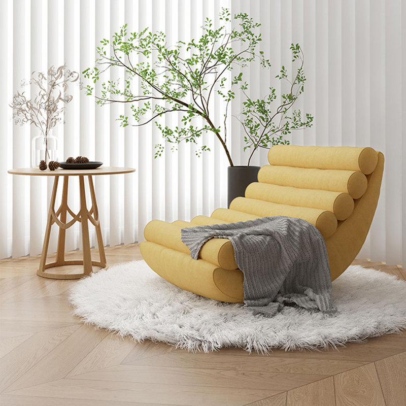 Fauteuil de chambre à coucher et de salon de style crème